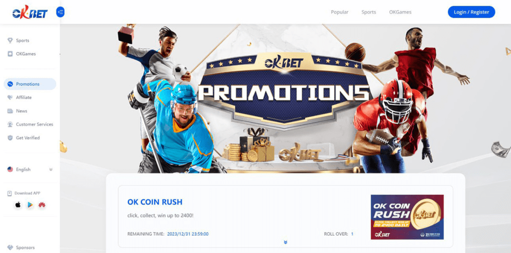 OKbet Promotions and Bonuses