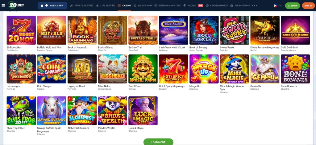 Live slot games 20bet philippines review